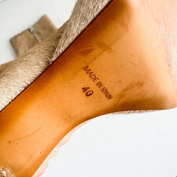 L' Intervalle Weston Cowskin Light Beige Chunky Round Toe Unique Boots 40 - Picture 10 of 10